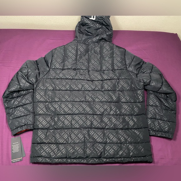 Tommy Hilfiger Men's Blue Sherpa Lined Hooded Water Resistant Puffer Jacket - Picture 2 of 9